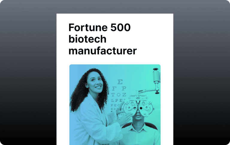 Infinitus case study - Fortune 500 biotech manufacturer
