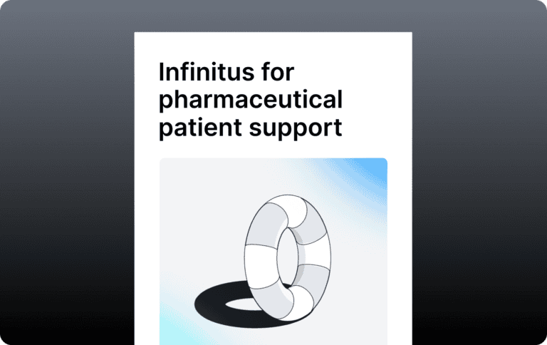 Infinitus for pharmaceutical patient support datasheet