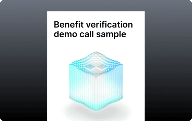 Infinitus benefit verification demo call sample preview image