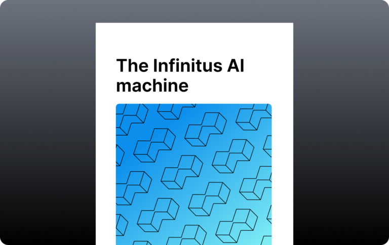 Cover image for the Infinitus AI machine