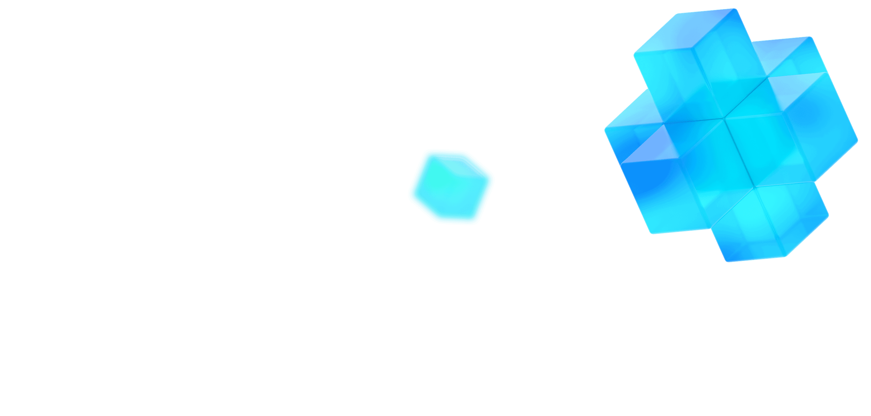 two floating cube configurations